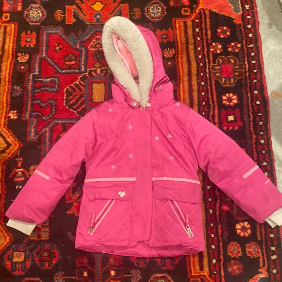 Obermeyer Pink Kids Jacket with Hood - Picture 1 of 6